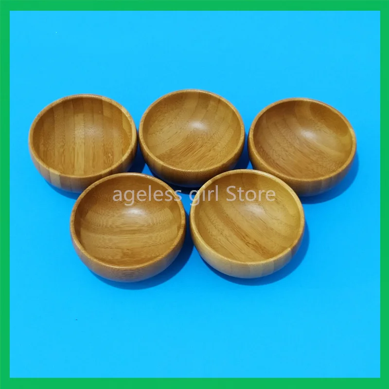 5/10/30 /50pcs 50g Bamboo Facial Mask Bowl With Spoon Face Cream Bowl Eye Cream Bowl Makeup Cosmetic Wooden Mask Refillacle Bott