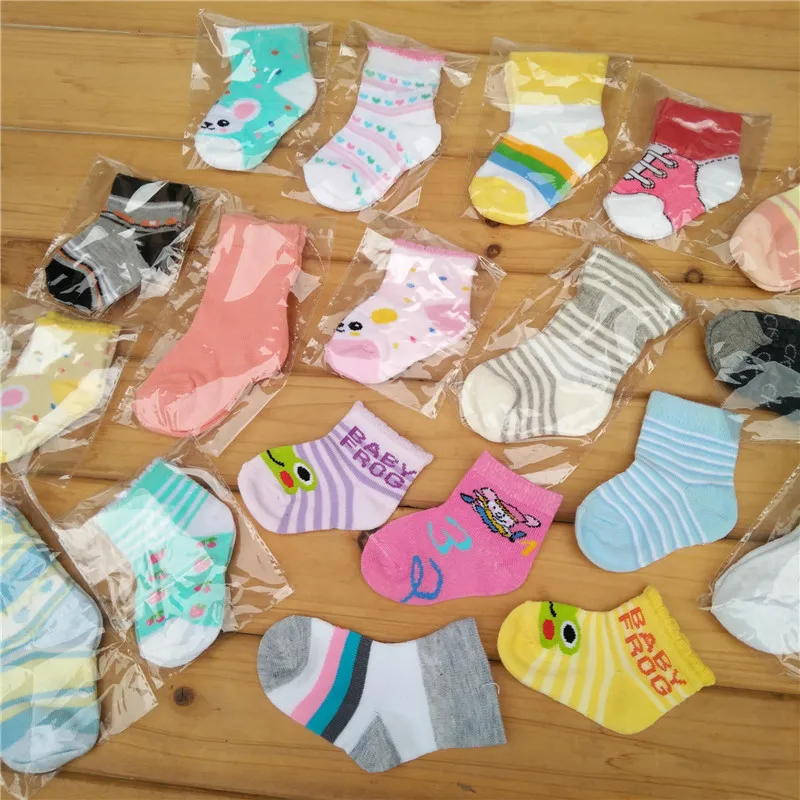 Wholesale 100 Pair Newborn Cotton Baby socks floor socks Boys Girls Cute Cartoon animal Baby Toddler Socks infant Anti-slip sock