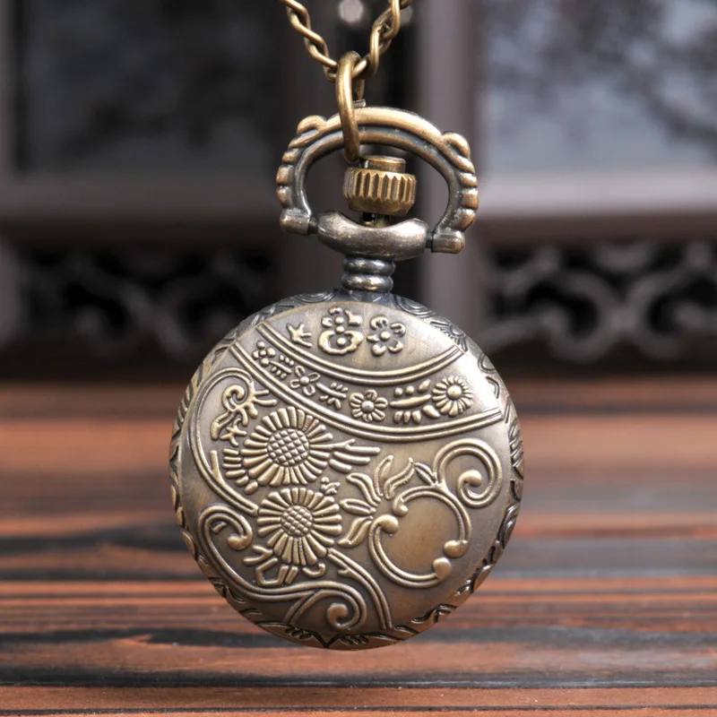 Cute Pocket Watch, Small Bronze, Many Fish Pocket Watches, Small Grass, Pocket Watch, Boys Girls Children Gifts Watch
