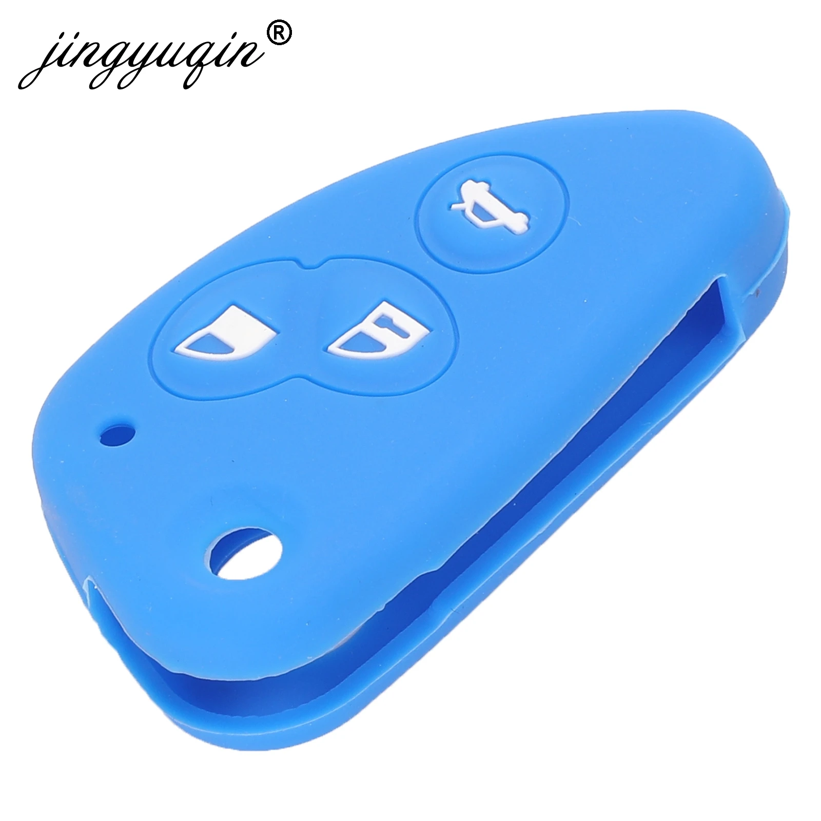 jingyuqin 2/3 Buttons Silicone Rubber Car Key Cover For Alfa Romeo 147 166 156 JTD TS GT Flip Folding Key Case Protection