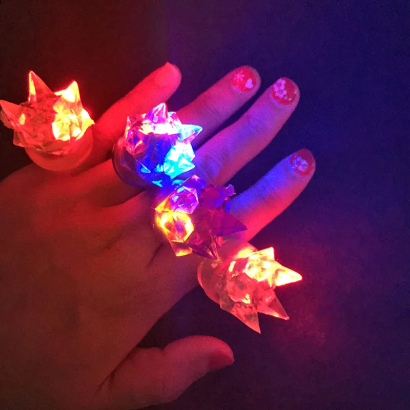 Costume Leds Led Dance Crown Finger Ring Free Shipping Novelty Flashing Light Up Toys For Kids Birthday Wedding Party Event