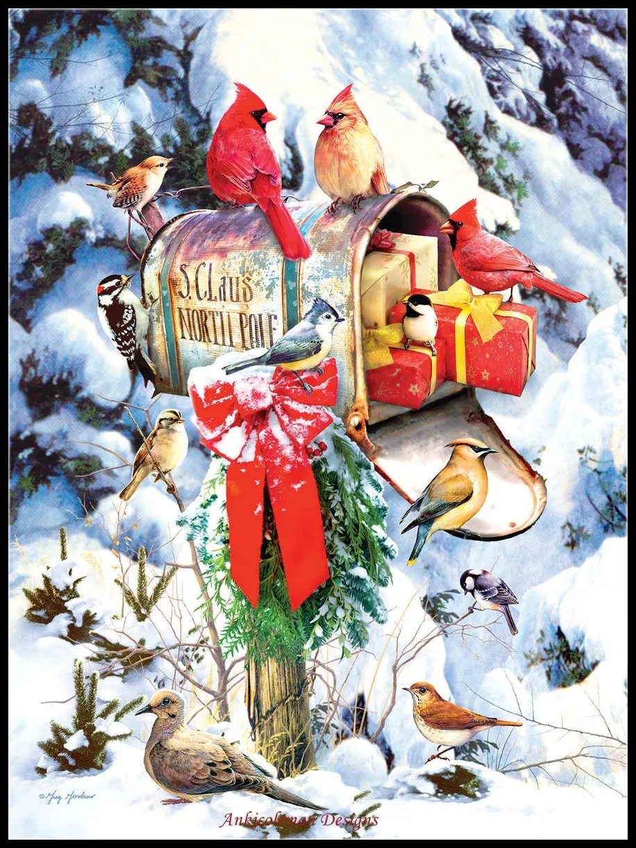 Embroidery Counted Cross Stitch Kits Needlework - Crafts 14 ct DMC DIY Arts Handmade Decor - Santa's Mailbox