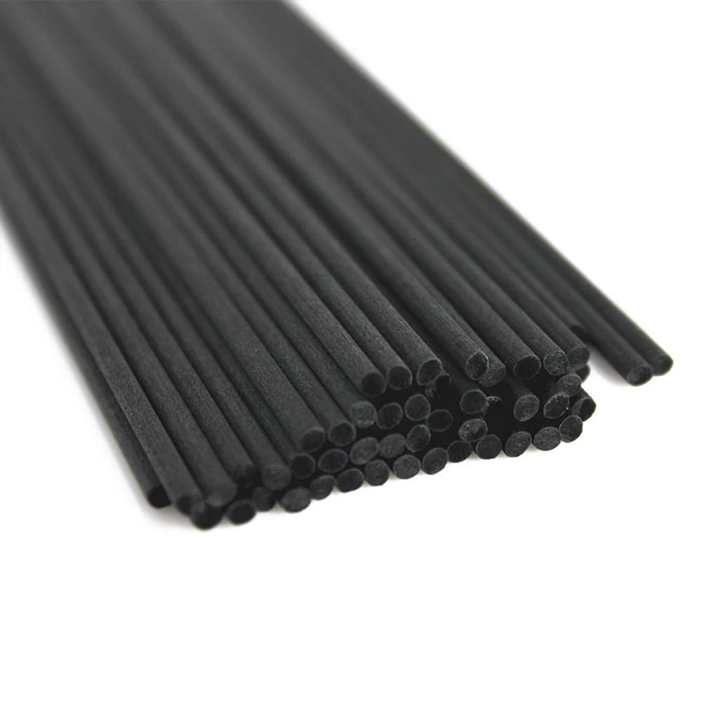 100 sztuk 40/35/30/25/22/19/10cm czarne włókno patyczki rattanowe dyfuzor trzcinowy Refill Sticks dyfuzor do aromaterapii Sticks Reed Sticks