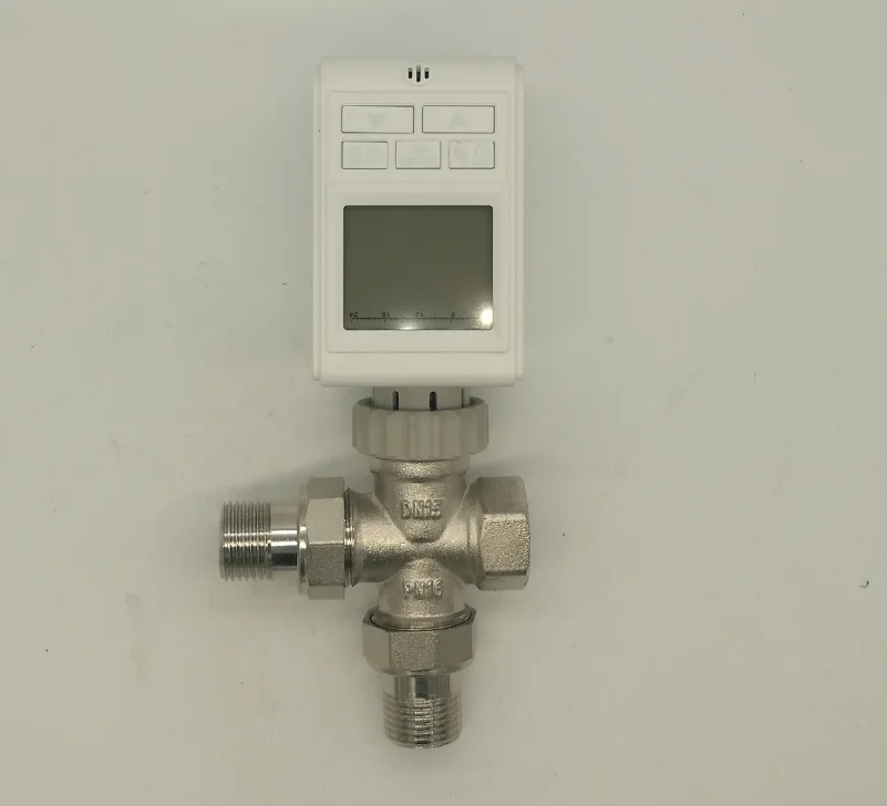 

LCD Radiator actuator valves Temperature controlled electric actuator week programming thermostatic Radiator Valve 3way