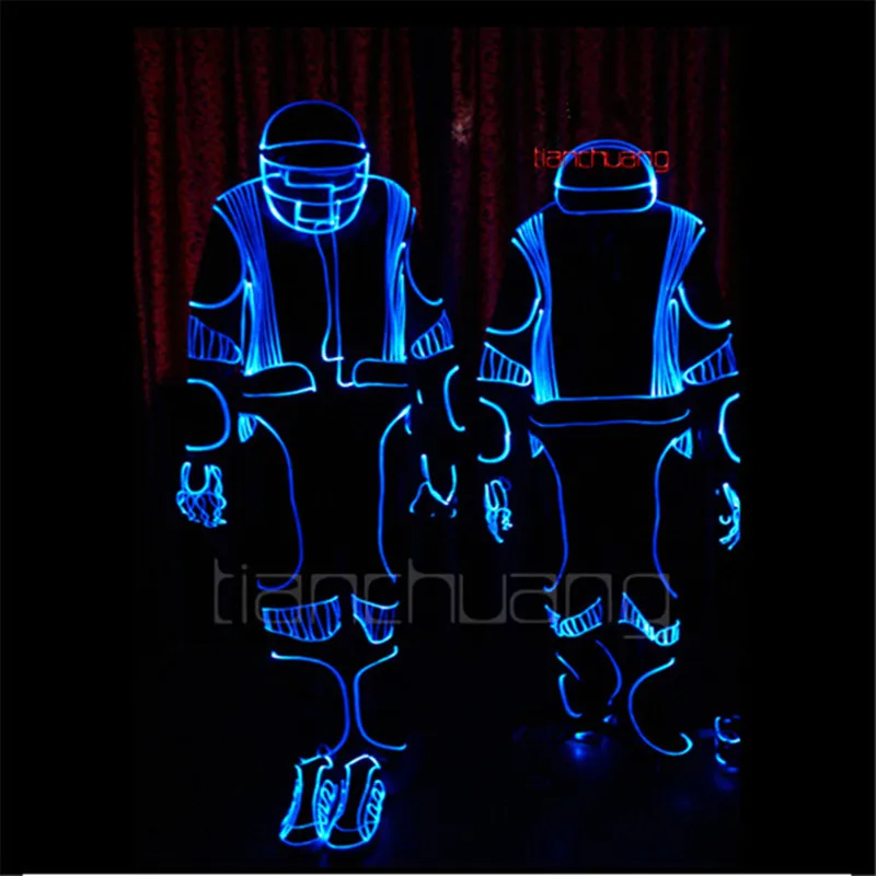 TC-105 RGB colorful mens robot costumes led party wear Programmable Full color suit LED ballroom costumes stage dance led cloth