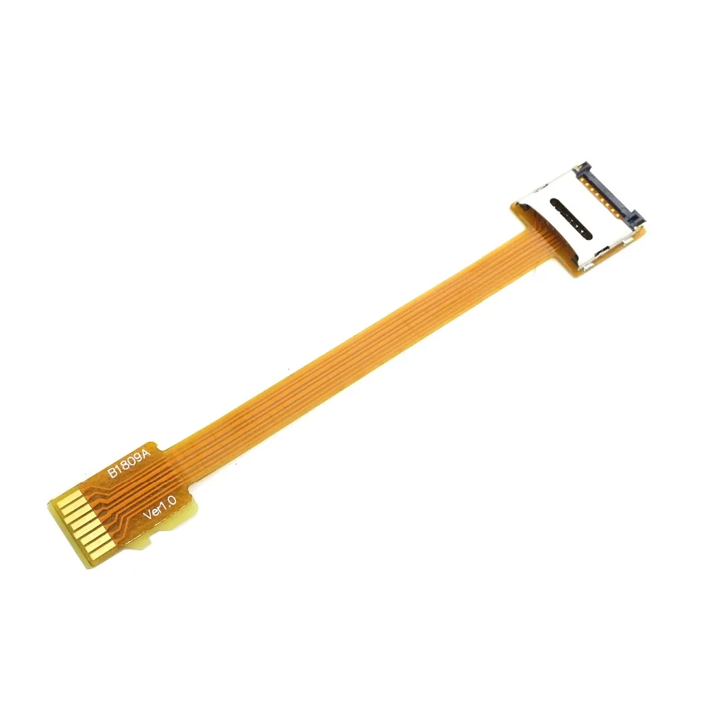 Micro SD TF Memory Card Kit Male to Female Extension Cable Soft Flat FPC Cable Extender 10cm