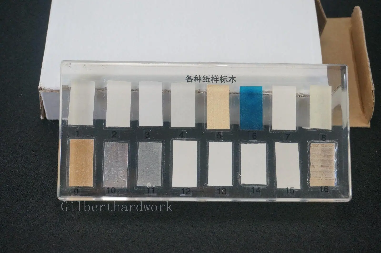 16 arten Von Mustern Proben In Klar Lucite Block Pädagogisches Instrument