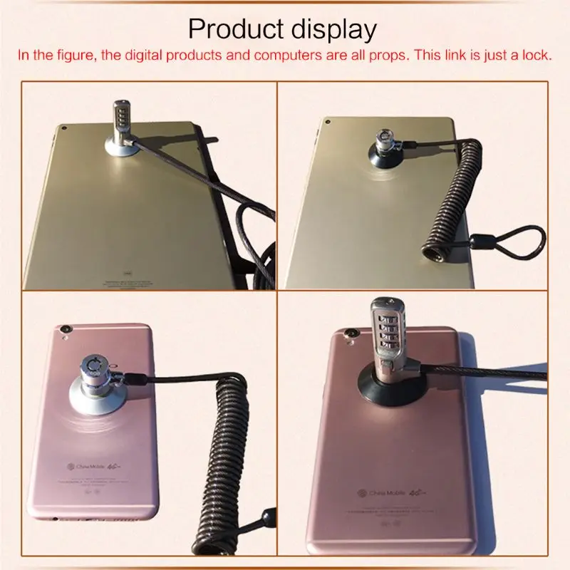 New Durable Notebook Anti Theft Portable Lock Hole Round Tablet Laptop For IPad Notebook qiang