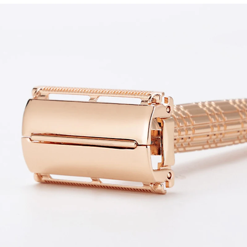 Double Edge Blades Razor Safety Alloy Razor Manual Shaver Top Quality Rose Gold Butterfly Men Shaving