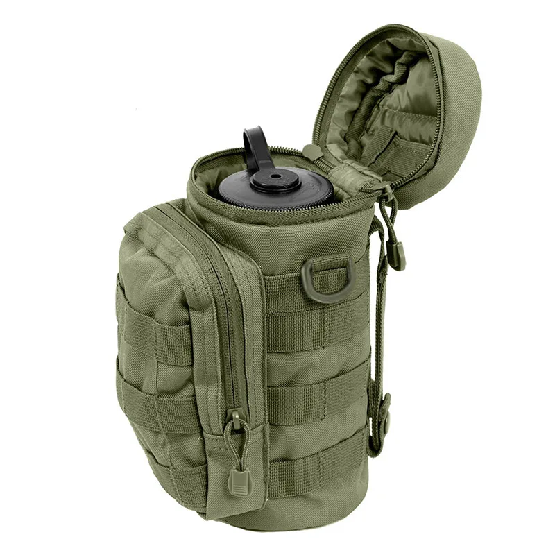 Outdoor Sports Water Bottle Bag Camouflage Molle System Water Bottle Holder Military Hunting Tactical Water Kettle Holder Pouch