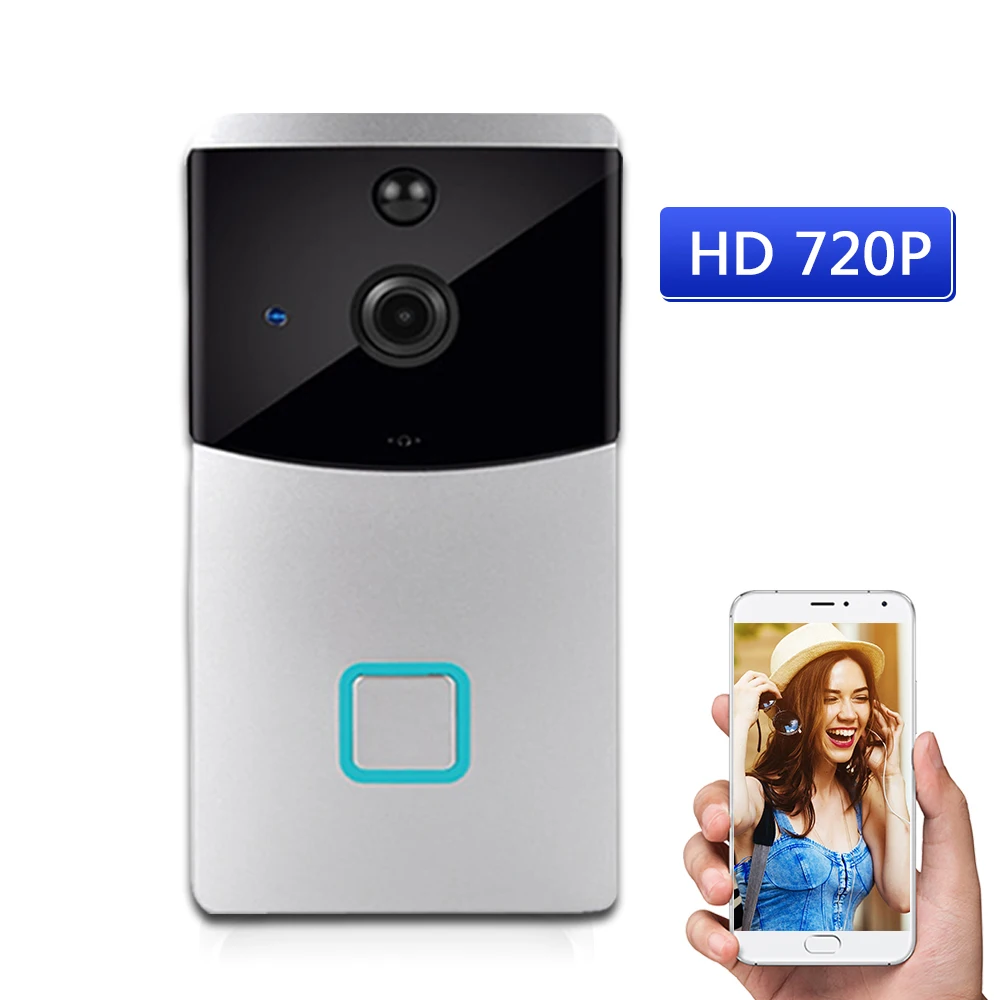 ICSee-WiFi Smart Video Campainha, sem fio Home Security Door Bell, áudio bidirecional, interfone, visão noturna, registro, câmera