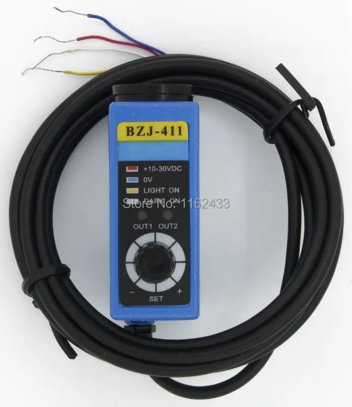 BZJ-411 NPN NO color sensor switch green light source