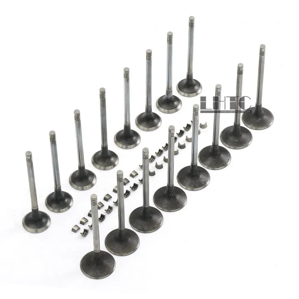 

16x Engine Cam Intake Exhaust Valves & Cotters Keepers For V W G TI GLI AUDI A3 A4 Q5 SKODA SEAT 2.0TFSI DOHC 16V