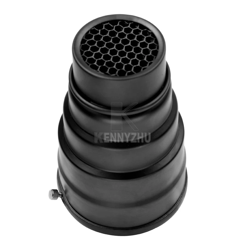 Godox Flash Snoot Honeycomb Grid Licht Strahl Rohr mit 9,8 cm Adapter für Universal Halterung Strobe K150A K180A 250DI 300DI 250SDI