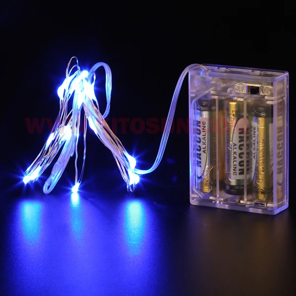 Fabrik Direkt Deal!!! 3AA Batterie Betrieben 2M 20LEDs Mini LED String Licht Wasserdicht Silber Beschichtet Kupfer Draht LED Fee Licht