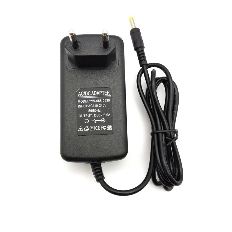 AC 100V-240V Converter Adapter to DC 5V 3A 4.0x1.7mm / 4.0*1.7mm Charger EU US Plug Power Supply Adapter