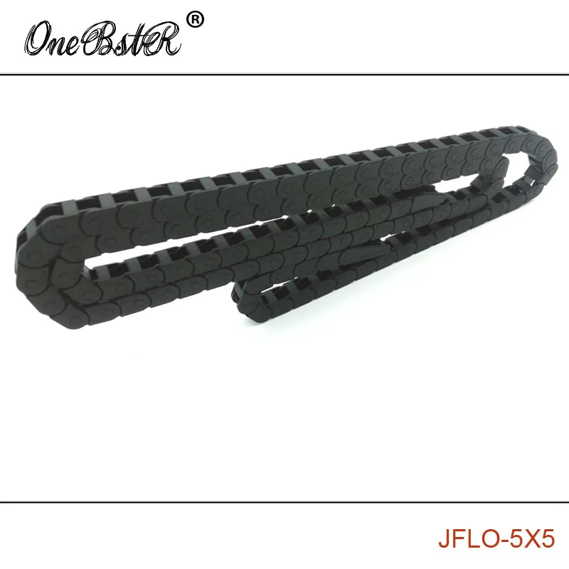 JFLO 1 Meter 5x5mm Wire Carrier Cable Drag Chain Mini Plastic Towline With Connectors For CNC Router Tools Parts