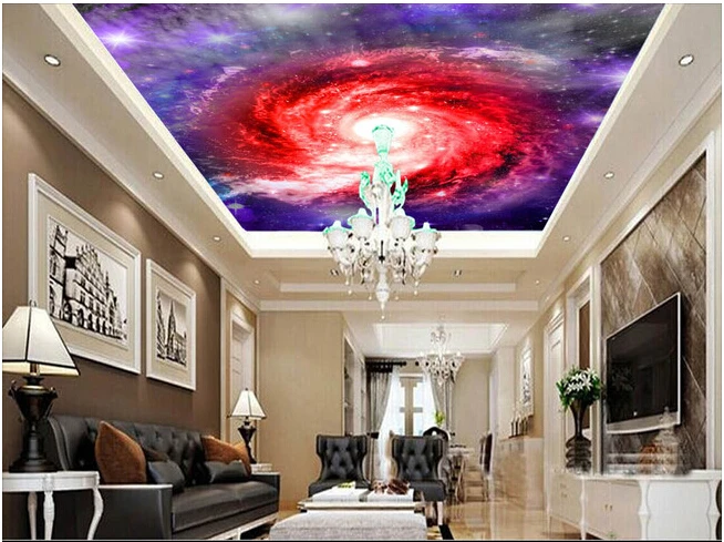 

Custom universe wallpapers, cosmic star bedroom ceiling wall murals for hotel KTV waterproof vinyl papel DE parede