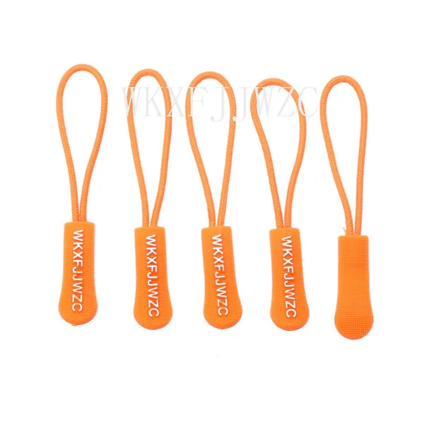 20pcs Orange Zipper Pulls Strong  Nylon Cord Non-slip with  Rubber Gripper Pull To Fit Any Zipper Materials-Zipper Fixer