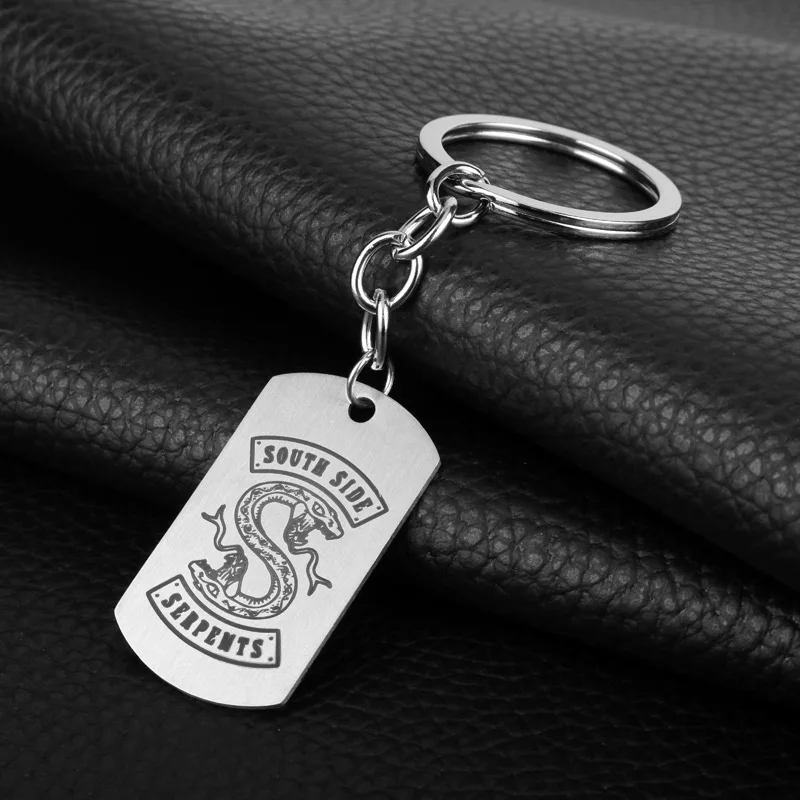 dongsheng TV Riverdale Keychain South side serpents Chock\'lit Shoppe Jughead Jones Metal  Pendants Keyring Women Men Jewelry -50