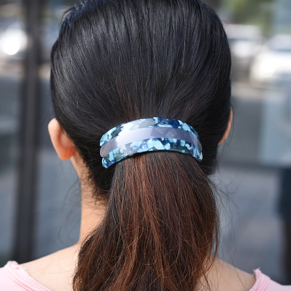 Women heawear vintage cute hair clips new large hair barrette ponytail holder patchwork hair accessories for women