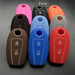 ZAD silicone key fob cover case hood skin protect holder for SUZUKI Swift Sport SX4 SCORSS grand vitara remote car accessori