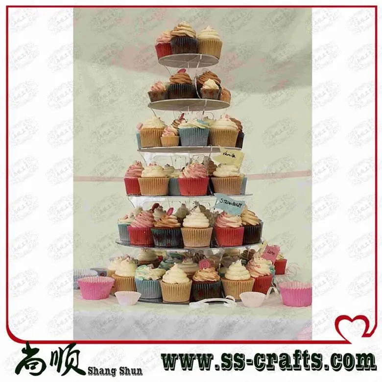 event party supplies 6 Tier Layout Beautiful Acrylic Cupcake Stand Party Wedding Festival Supplies wedding decoration