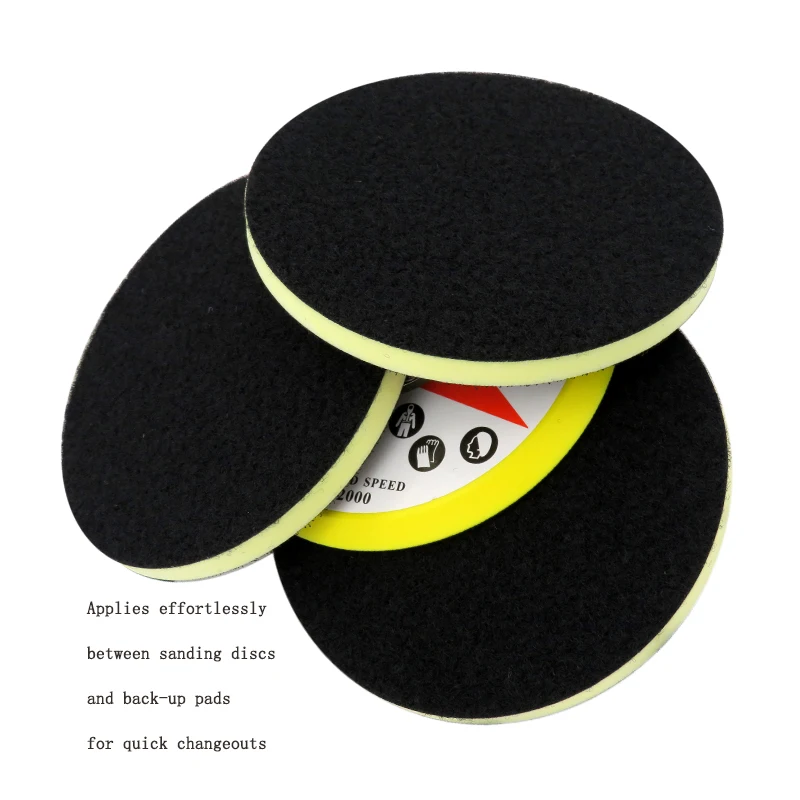 5PCS 6 Inch 150MM PU Foam Interface Pad Medium Density Hook & Loop Sander Backing Pad Polishing Pad Power Tools Parts