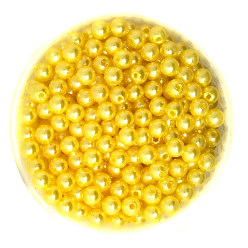 

Round Approx 1000pcs/lot Yellow Color 6mm Dia. Imitation Pearl Plastic Beads Wholesale for Jewelry Making CN-BSG01-02YL