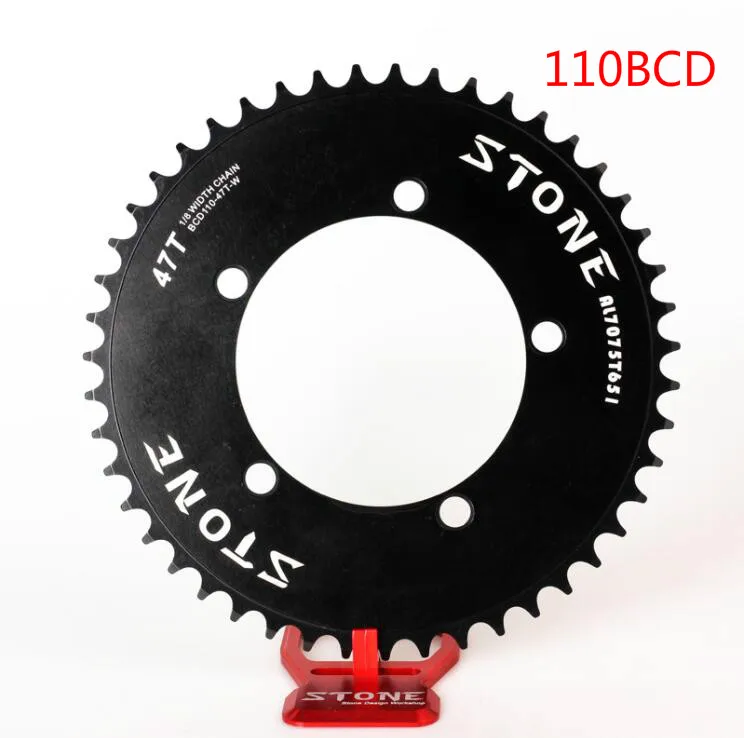 

Stone track bike chainring 110 BCD aero fixed gear fixie Round 42T 46T 48T 50T 52t 54 57T 58t 59T 60t mountain MTB Chainwheel