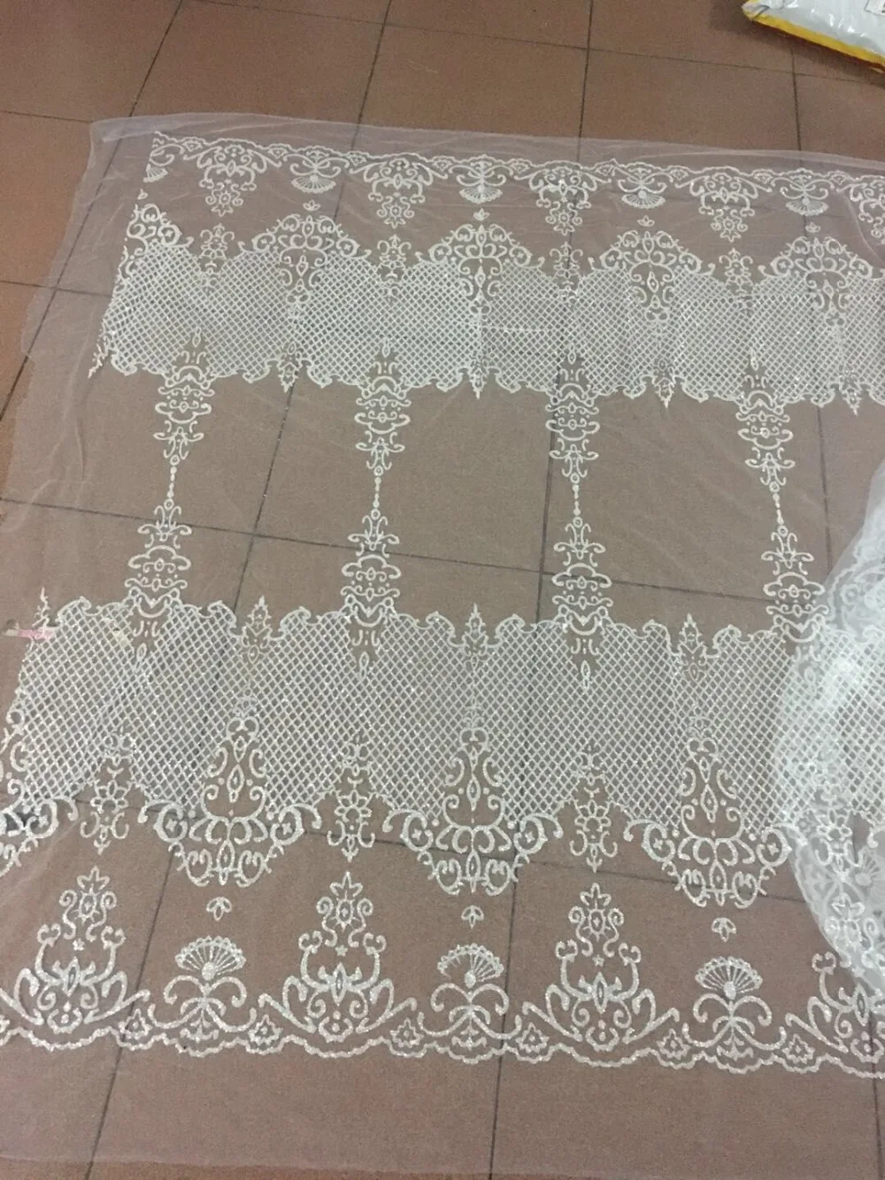 

L-288 glued glitter net Lace Fabric shinning glitter African Tulle Lace Fabric for wedding dress