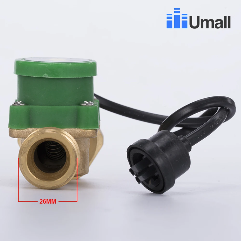 Interruptor de Sensor de flujo de agua HT200 Thread G1 a G3/4, Enfriador de cobre completo, bomba de circulación de refuerzo, válvula de Control de