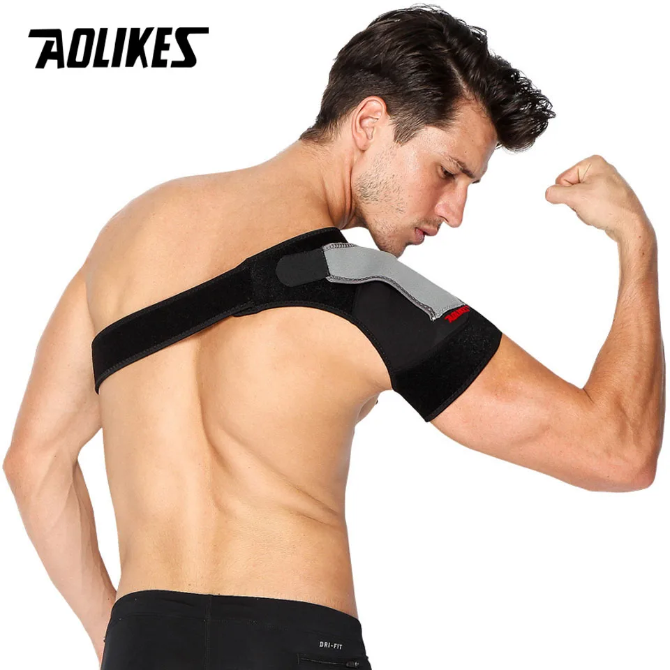 AOLIKES 1PCS Back Support Adjustable Bandage Protector Reinforced Functional-training-equipment Single Shoulder Strap