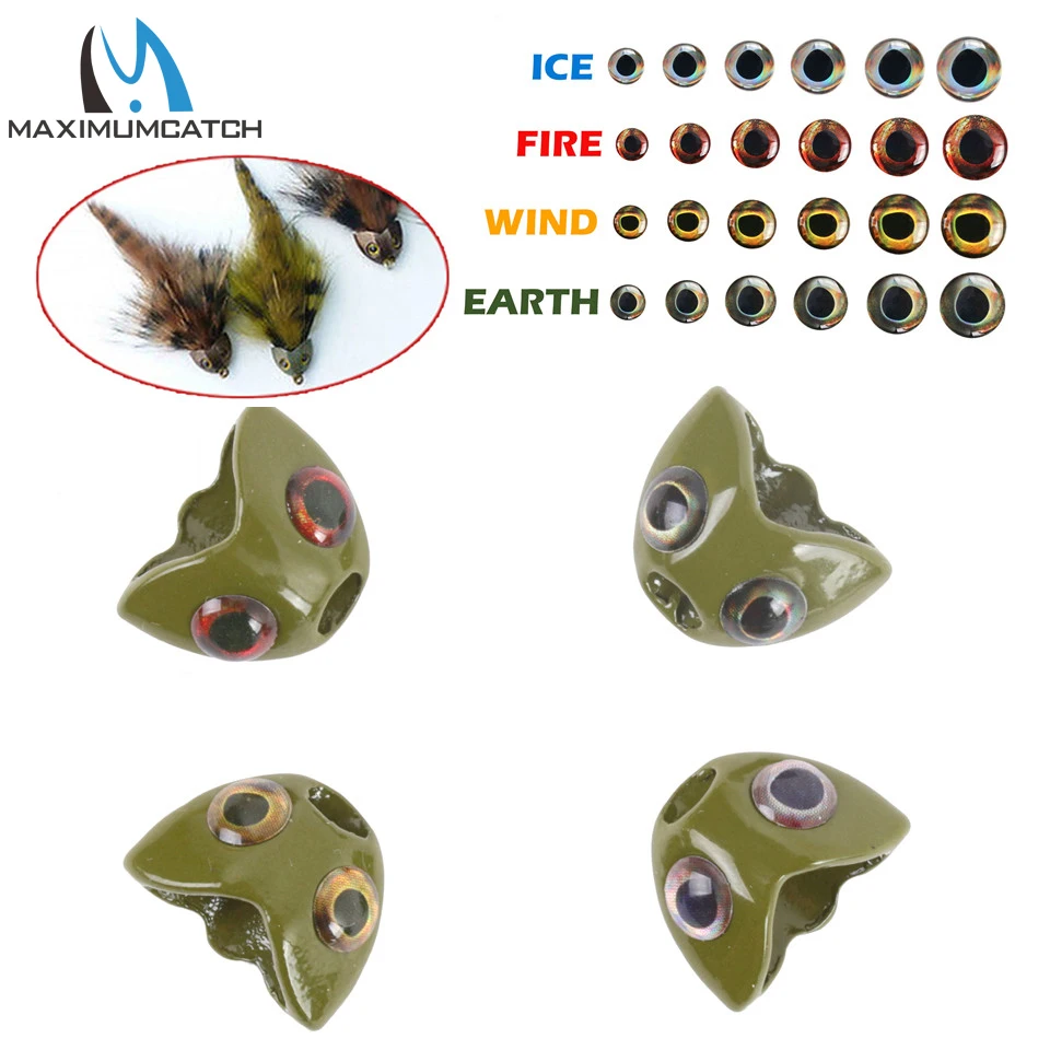 Maximucatch 4D Vissen Lokken Ogen Vliegbinden Materiaal Vis Ogen Vissen Lokken Maken 3Mm-15Mm