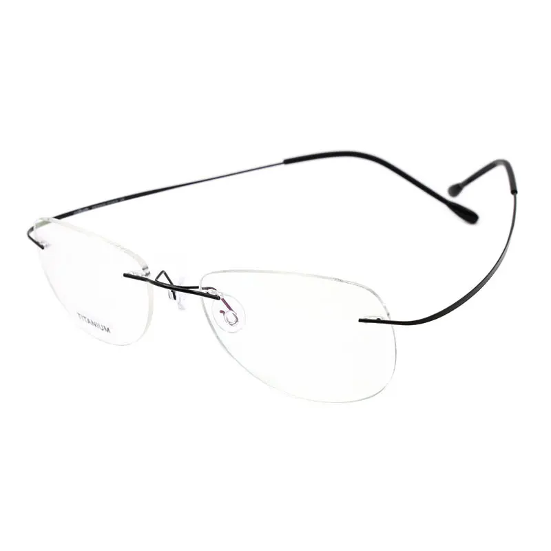Fashion Rimless Eyeglasses Frame Optical Glasses Titanium Memory Alloy High Quality Prescription Eyewear for Men and Women