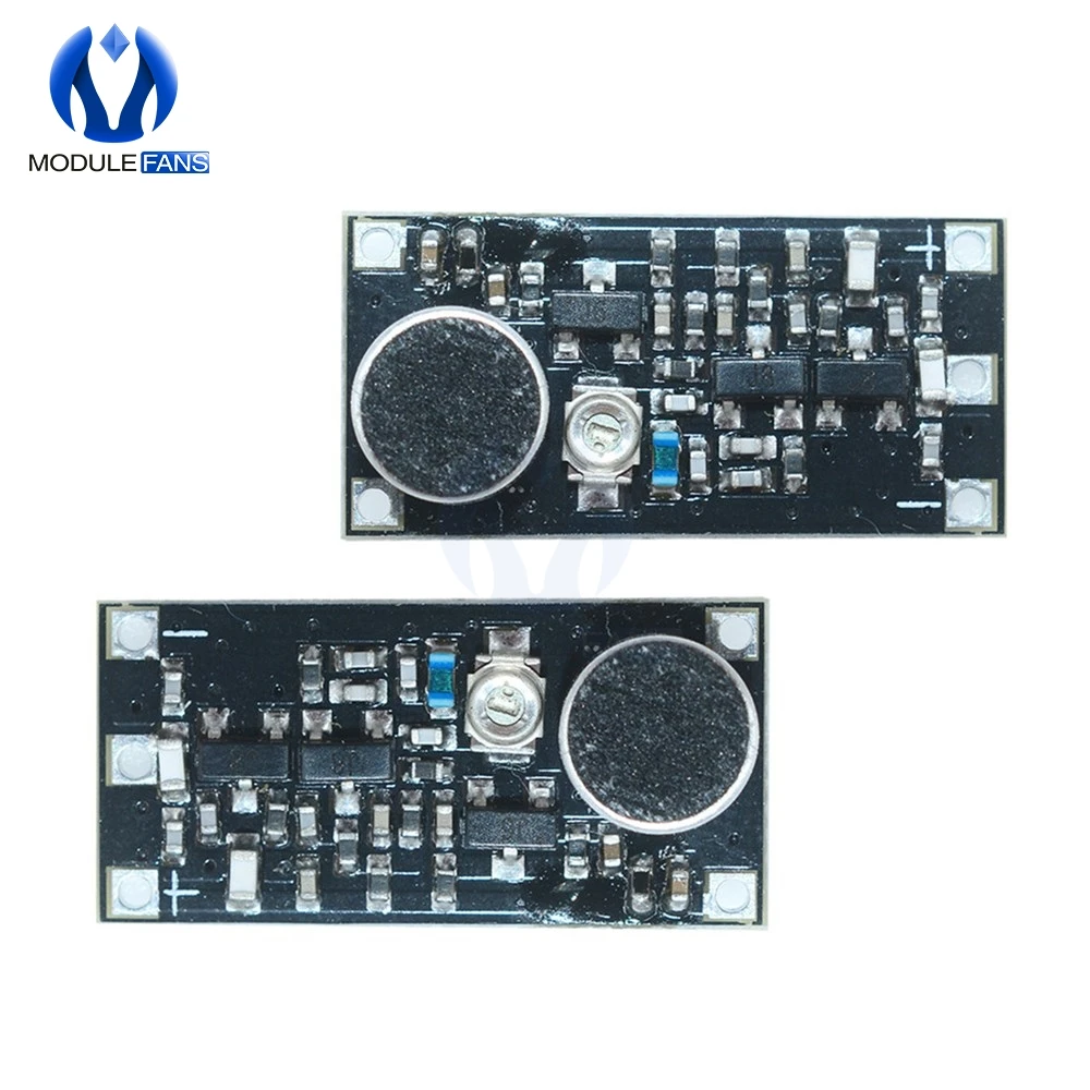 88-115MHz FM Wireless Microphone Surveillance Transmitter Module Board For Arduino Adjustable Capacitor DC 2V 9V 9mA Voltage