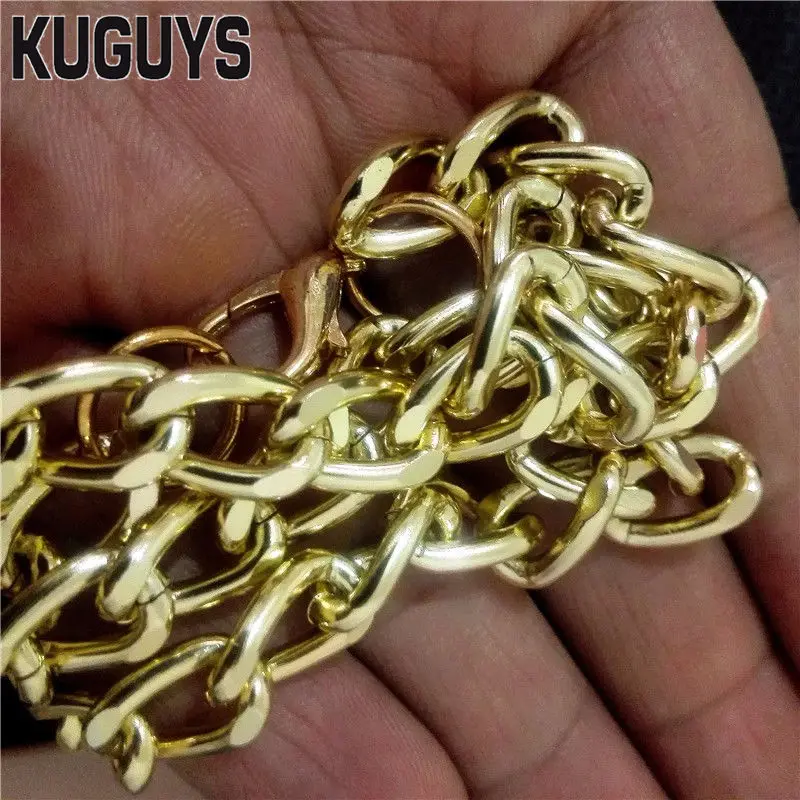 KUGUYS Fashion Jewelry Women Acrylic Hand Finger Heart Large Pendant Necklace Sweater Link Chain HipHop Rock Necklaces