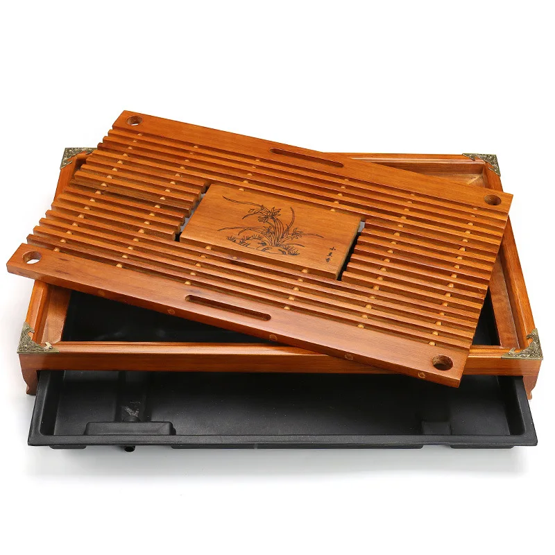 Wooden Kungfu Tea Tray Chinese Tea Room Tools 43x27cm