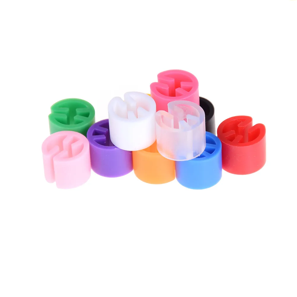 100PCS Colorful Plastic Snap On Hanger Size Markers Hangers Clips Circle For Sizes Clothes Hanger Accessories Label Tube Marked