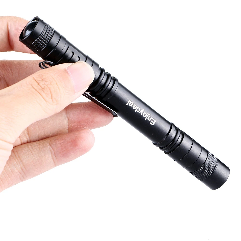 

New Powerful led Flashlight LED 1000 Lumen Lamp Clip Mini Waterproof Flashlight Torch Pocket Handy Penlight AAA Battery