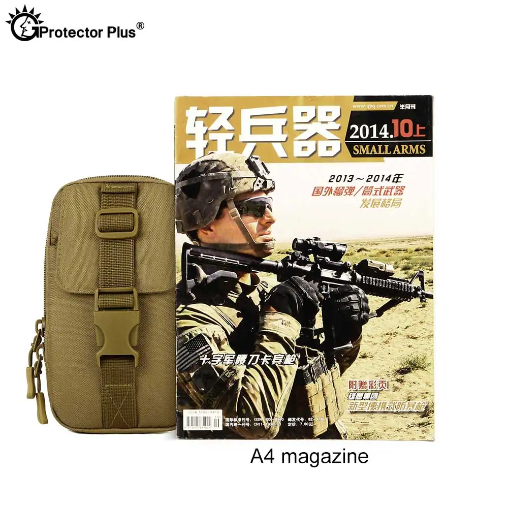PROTECTOR PLUS Molle Accessory Bag Tactical 6 Inches Phone Pouch Outdoor Fishing Climbing Tool Bag Multi-purpose Bags