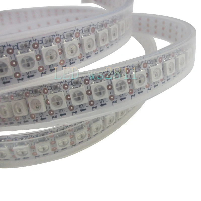 

Светодиоды WS2812B Smart, 1 м, полноцветные, WS2811 IC, цифровой 5050 SMD RGB WS 2812b, Светодиодная лента 144 пикселей, водонепроницаемая, 5 в постоянного тока