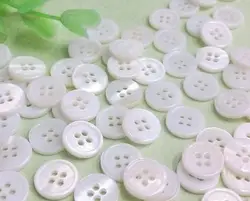 500pcs/lot 9/10/11/12mm fashion natural White mother of pearl shell button with 4 holes shirt button Sewing Buttons Scrapbooking