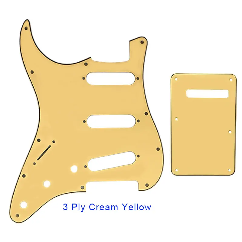 Fei Man Custom - Left Handed Custom Guitar Pickguard With Back Plate Suit For USA Fender Strat Standard SSS ST Scratch Plate