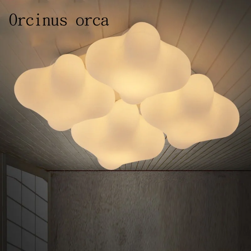 

The Nordic minimalist led ceiling lamps of children's room warm room light romantic master bedroom clover living room lights