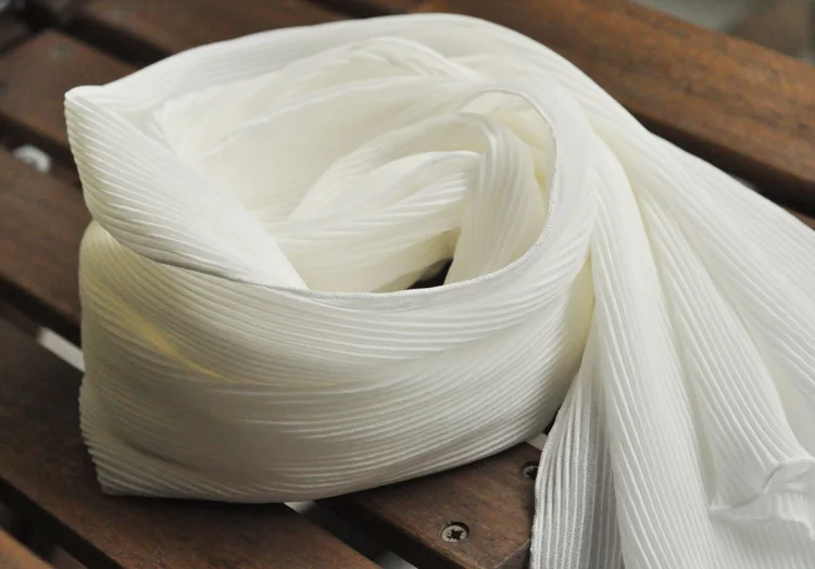 

HOT SELLING Miyake fold fashion life pure color silk scarves IN STOCK