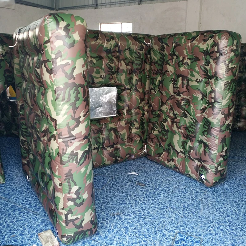 Inflatable กลางแจ้ง CS Props Fortress BUNKER พองผนัง Camo MAZE เกมกีฬาสำหรับเด็กผู้ใหญ่ N ภายนอกของเล่น