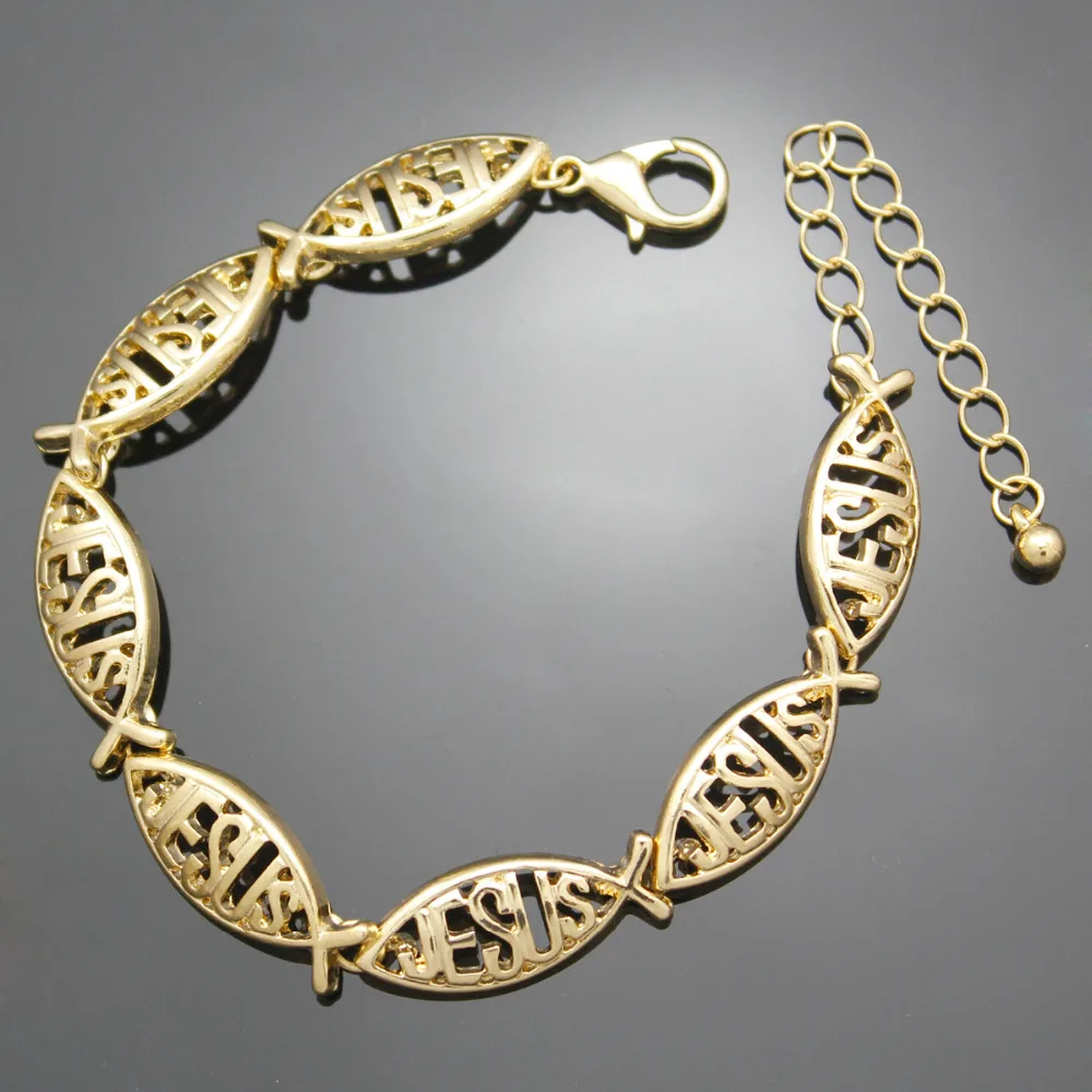 Bracelets à breloques religieux pour hommes et femmes, église catholique, chrétien, jésus, poisson, cadeau de bijoux, nouveau