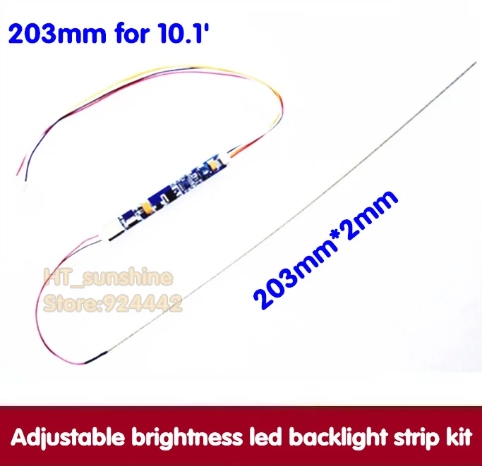 30PCS/LOT Free Shipping 203mm Adjustable brightness led backlight strip kit,Update  10.1inch 10.1' laptop ccfl lcd to led