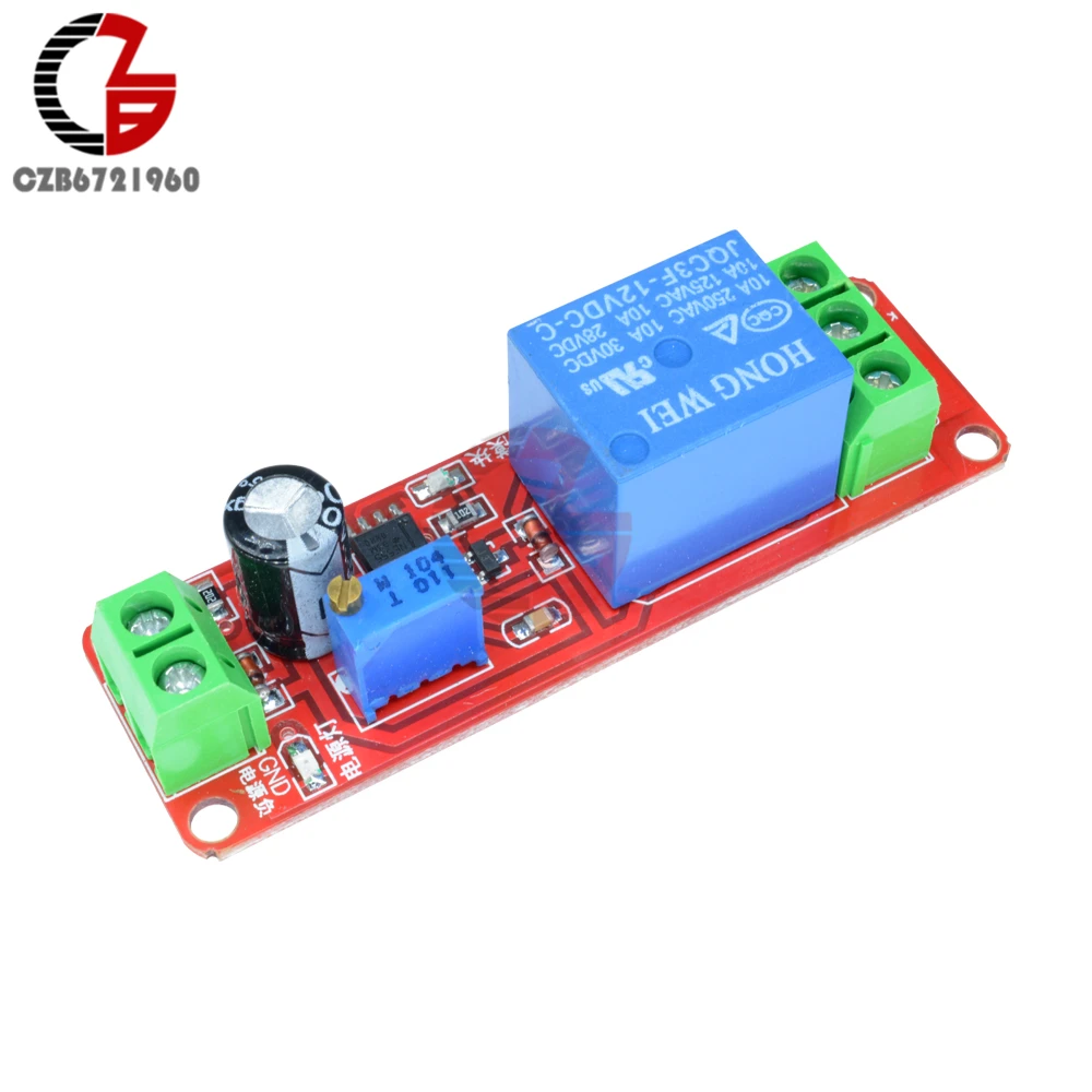 DC 5V 12V Time Delay Relay NE555 Time Relay Shield Timing Relay Timer Control Switch Car Relays Pulse Generation Duty Cycle